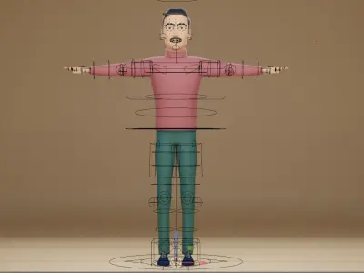 Male Cartoon Character  3D model