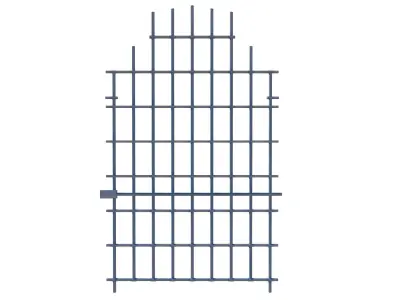 Medieval Door Low-poly 3D model