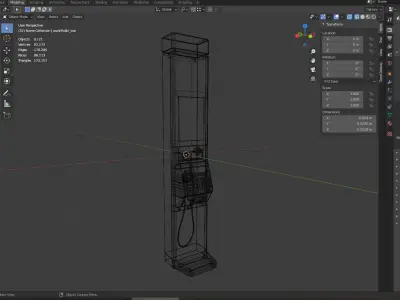 T mobile phone booth Low-poly 3D model