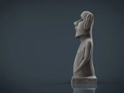 MOAI STATUE Low-poly 3D model
