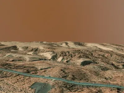 Desert Terrain Surface Landscape Environment PBR 19 Low-poly 3D model