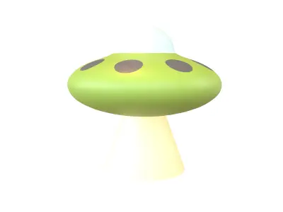 UFO Icon v1 002 Low-poly 3D model
