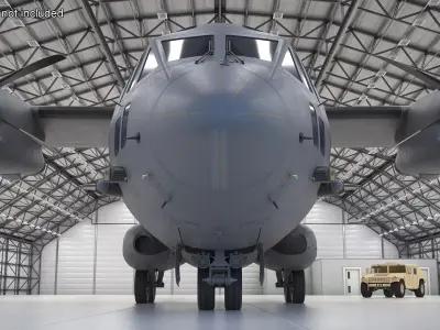  Aircraft Alenia C-27J Spartan Greece Rigged for Cinema 4D 