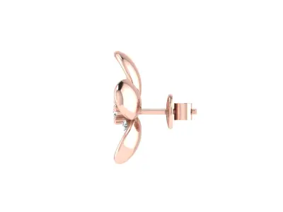 Light Weight Rose Gold Diamond Earring  -DDS TP 201 3D print model