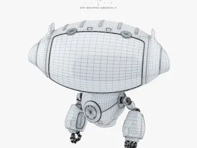 AERIAL RED CUTE CAT BOT 3D model