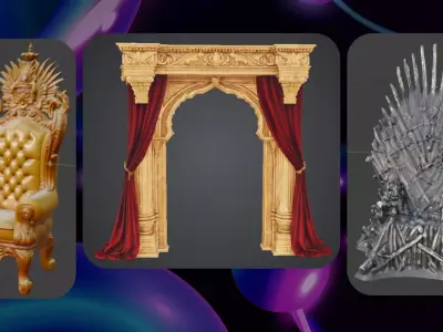 Environment Asset Pack  Textures  PBR Low-poly 3D model