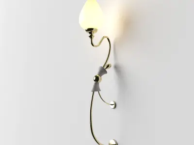 Wall  art nouveau lamp 3D model