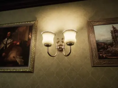 Wall Lamp Low-poly 3D model