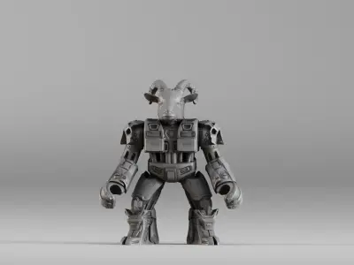 001583 Robotic Goat 3D print model