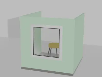 Beautiful and realistic window with fully transparent glass Free 3D model