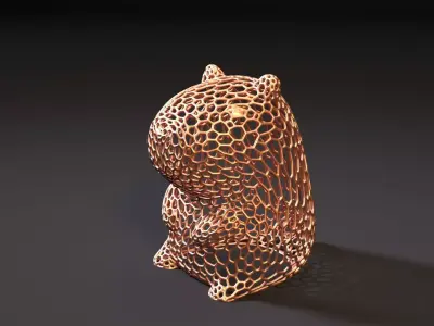 Capybara Voronoi 3D print model