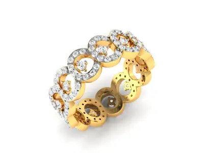 Solitaire Engagement Wedding Ring 3D print model 12