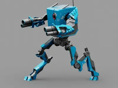 Combat Droid rigged 3D model purchase