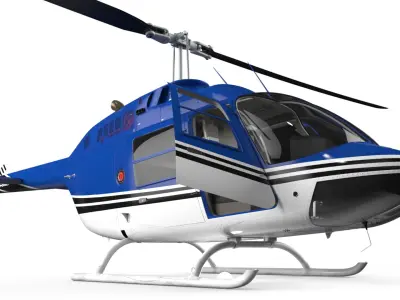  Bell 206B5 JetRanger Helicopter Rigged 