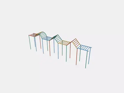 Old Hanging Climber Low-poly 3D model