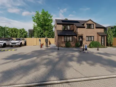 Lumion 11 Exterior Scene Modern Houses 02 3D model