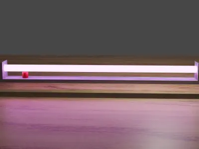 Glowing Tubelight LED  blender  obj  Low-poly 3D model