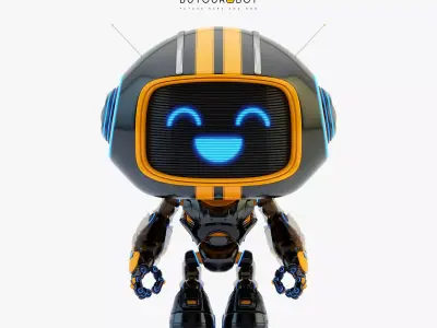 Lovely black robot - companion IV 3D model