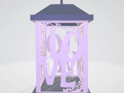 Mickey and Minnie Love Lamp 3D print model