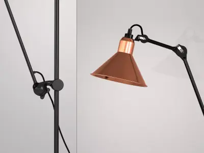 N215 floor lamp with shade 3D model