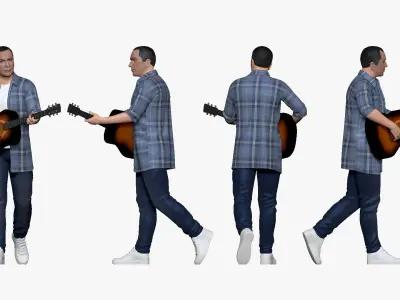 001128 guitarist 3d print ready 3D print model