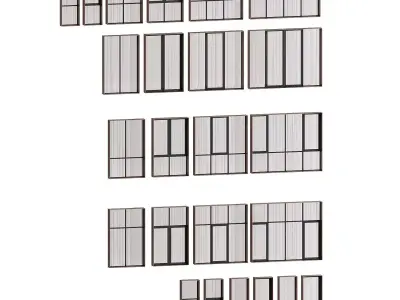 Modern windows Panoramic windows 3D model