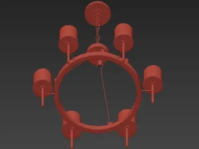 Conne 5 chandelier 3D model