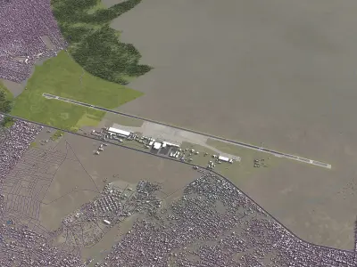 Kinshasa Airport Low-poly 3D model