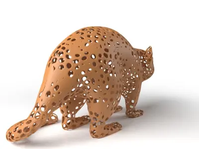 Mouse Voronoi Low-poly 3D model