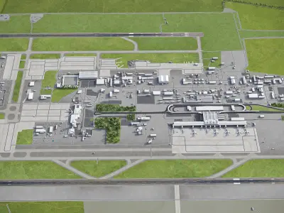 Kyiv - Boryspil Airport - KBP Low-poly 3D model