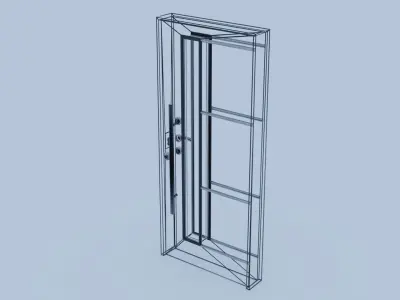 Exterior Door V1 100x230 Low-poly 3D model