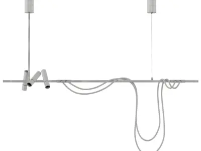 Tracer chandelier Low-poly 3D model