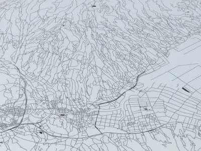Nagasaki Road Network and Streets 3D model