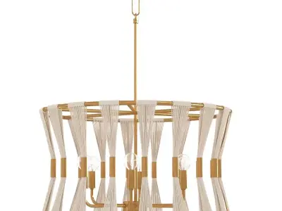 Capital lighting Bianca  Rope Brass Pendant Ceiling Light 3D model