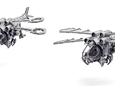 Dark Techno Odonatopter Gunship 3D print model