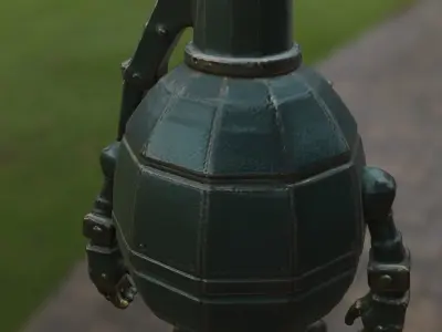 Angry Grenade Bot  Stylized Explosive 3D model