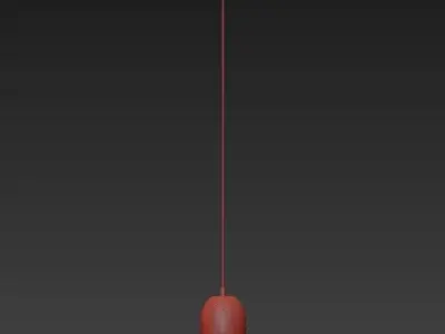 Midcentury Brass Pendant by Hans Agne Jakobsson 3D model