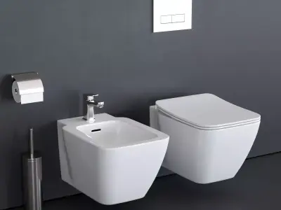 Ideal Standard STRADA II Wall-Hung WC art T2997 art T2971 Low-poly 3D model