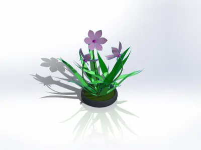  floor plant Low-poly 3D model