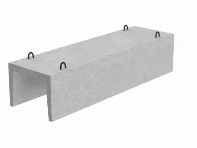 Concrete Trench 3D model purchase