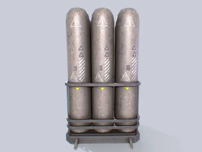 Sci fi gas tank Low-poly 3D model