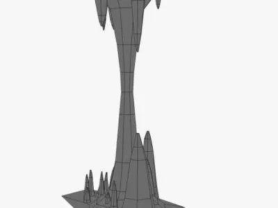 Stalactite column 3D model