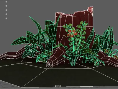 Tree Trunk Low Poly Low-poly 3D model