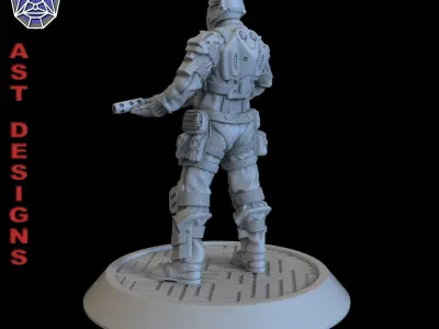 sci fi Miniature 1-0 soldier warrior Miniature 3D print model