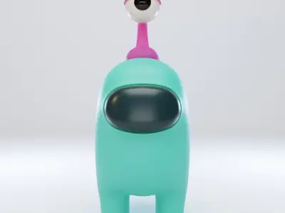 Among Us Eyeball Lamp Character  3D model