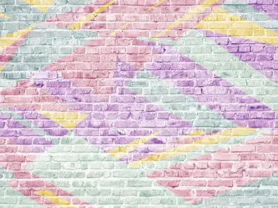 Seamless Pastel Painted Brick Wall Texture Texture