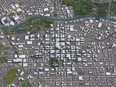 Boise - City 3D Model Low-poly 3D model