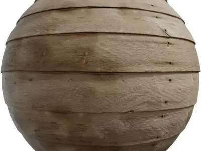 Hand Hewn Rustic Wood Planks PBR Texture 4K Texture