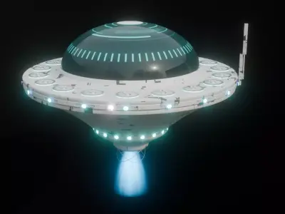 Futuristic UFO Spaceship SCI-FI Vehicle 3D model