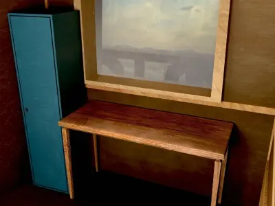 Lifestation post Lifeguard station Beach safety Low-poly 3D model